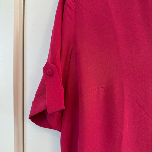Sezane Pink Boxy Tunic Dress with Mandarin Collar - Picture 3 of 5